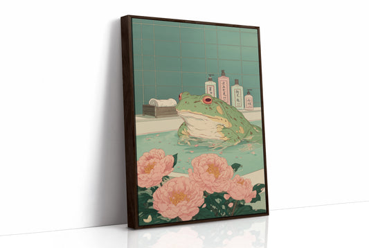 Frog Tales Among Peony Blooms