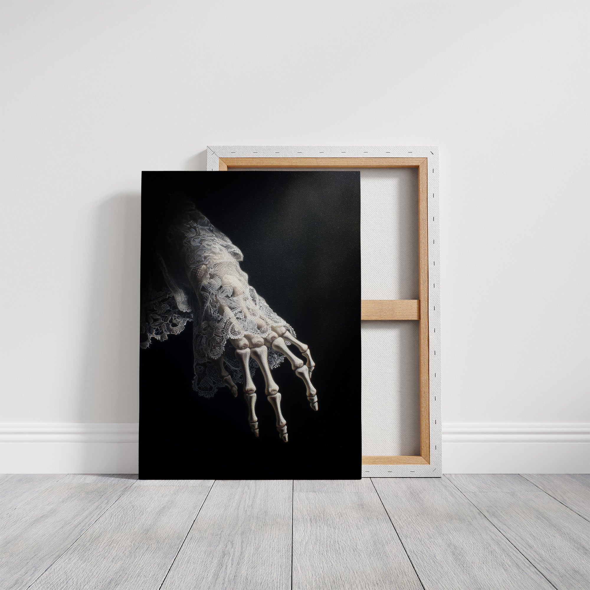 Delicate Bones Behind Lace Curtains