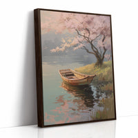 Cherry Blossoms Guard The Quiet Harbor