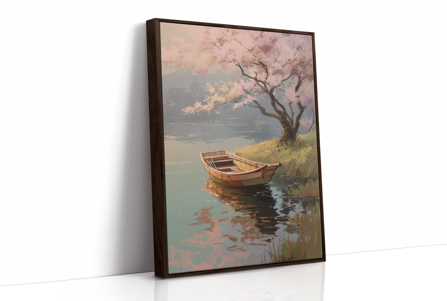 Cherry Blossoms Guard The Quiet Harbor