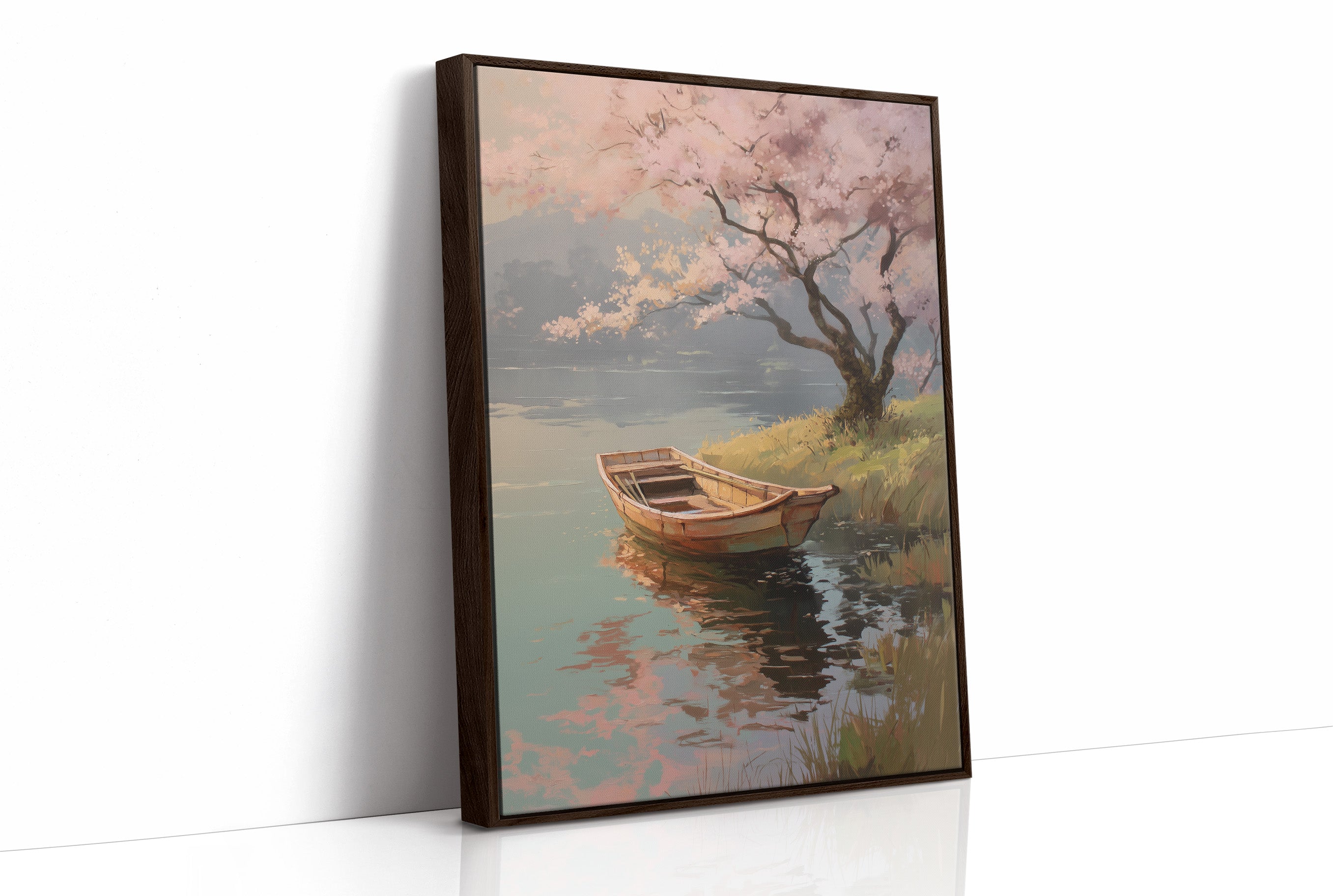 Cherry Blossoms Guard The Quiet Harbor