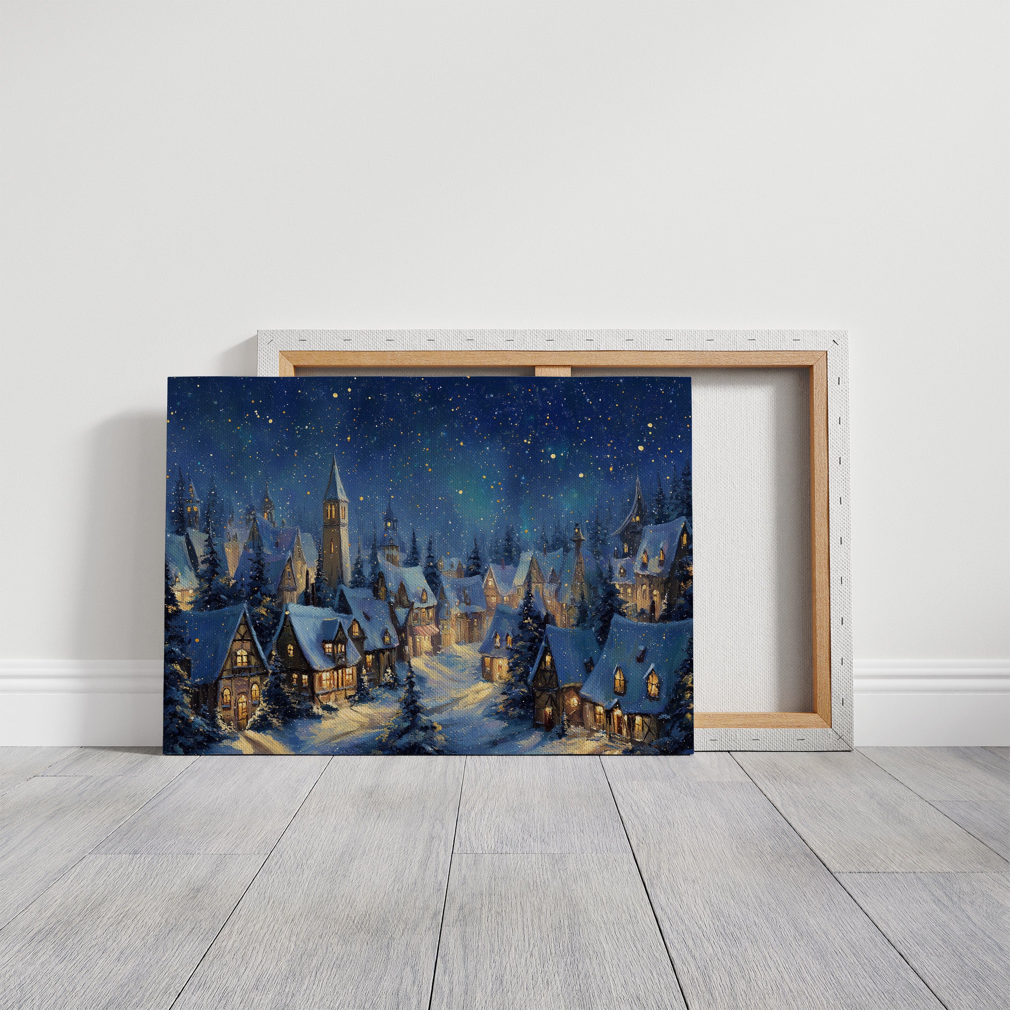 Starlit Village Keeps Winter's Secret