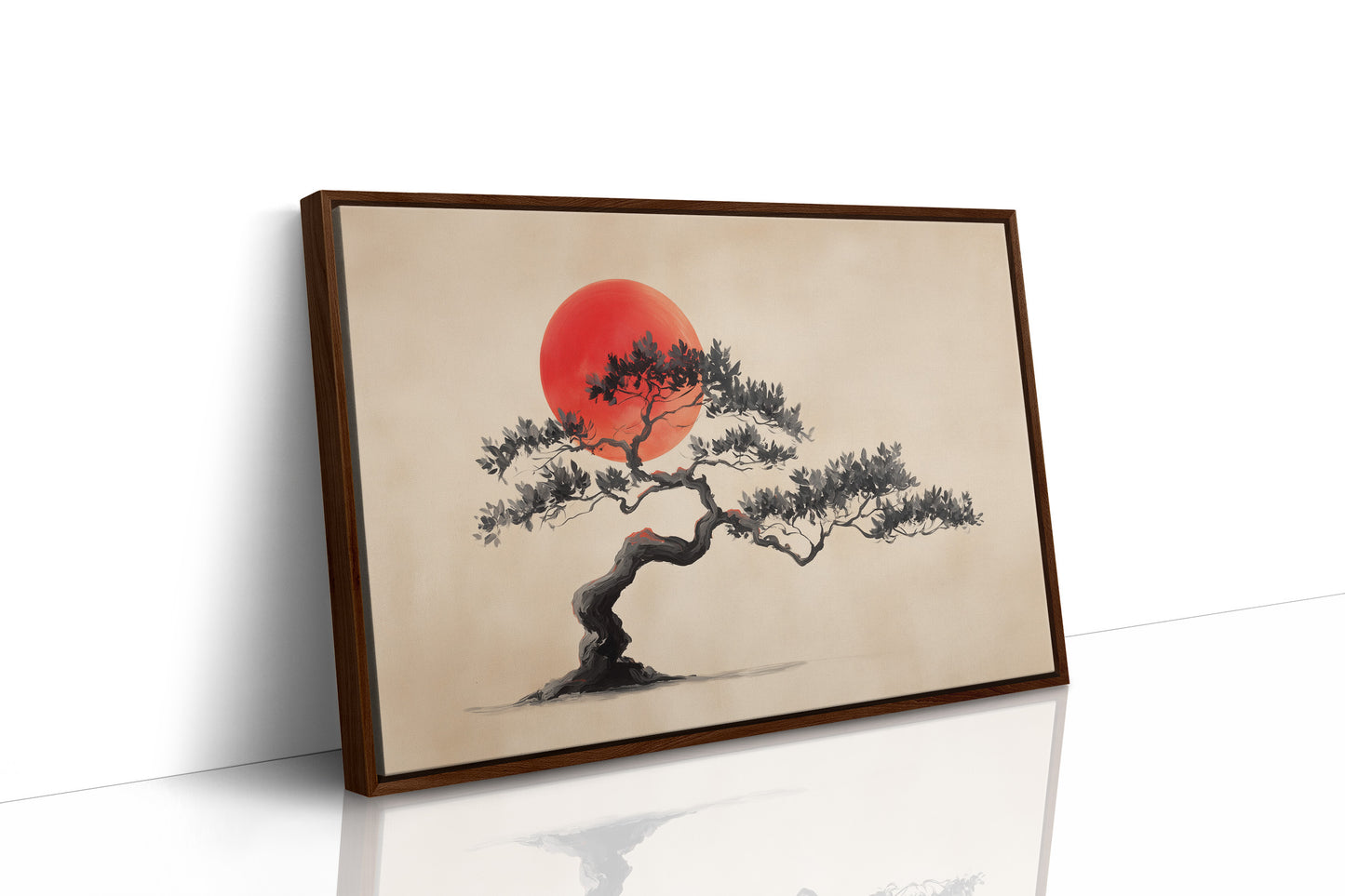 Crimson Harmony: Bonsai Beneath Blood Moon