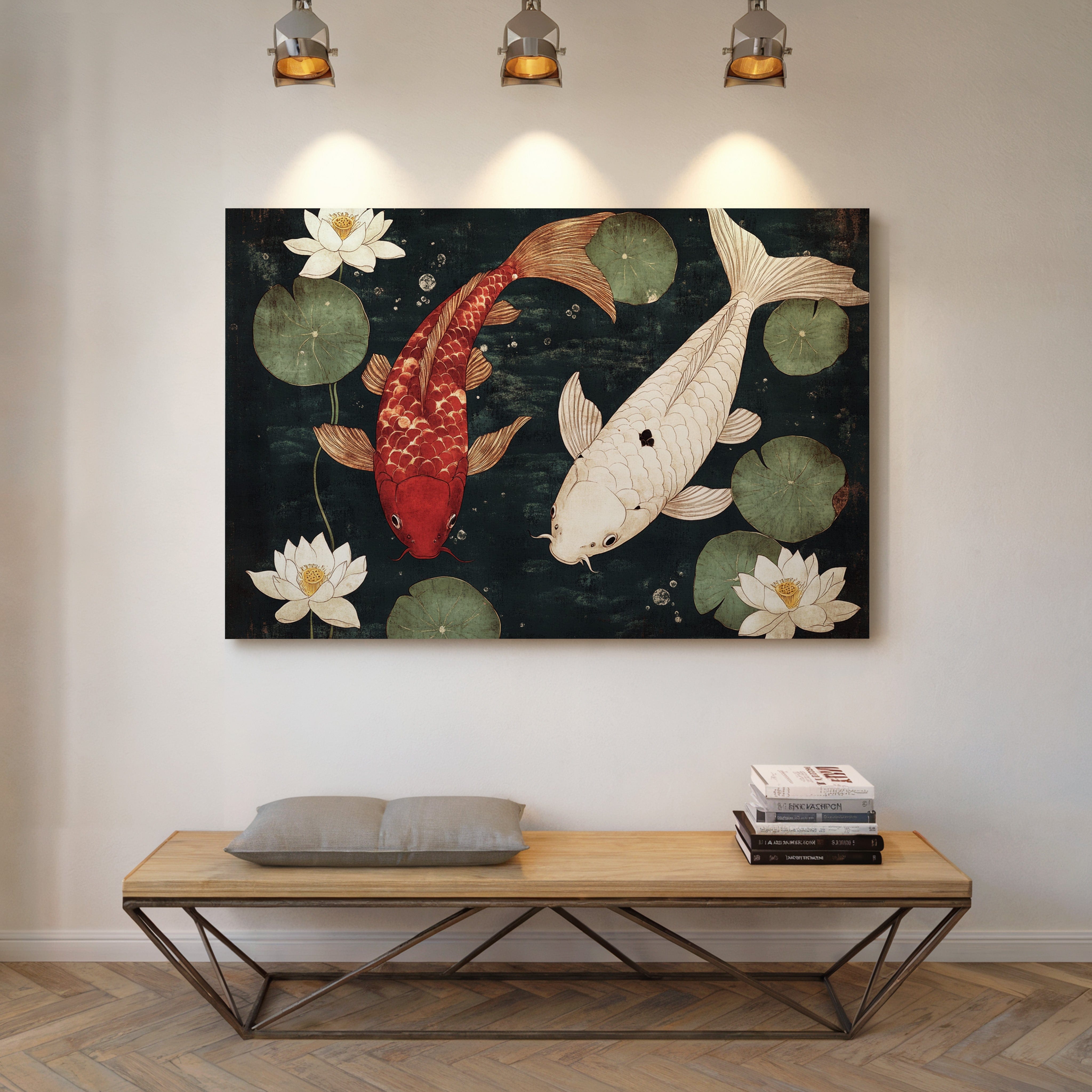 Koi Dance Among Lotus Dreams