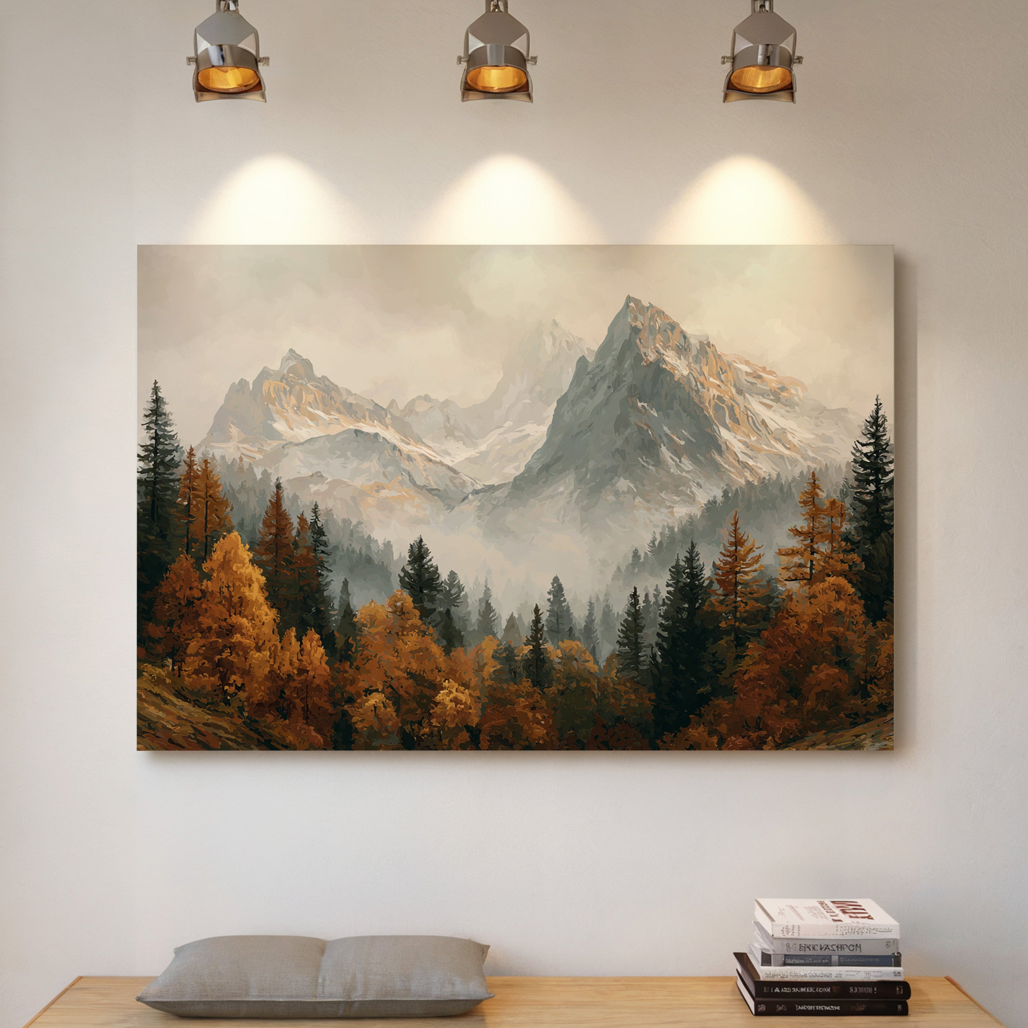 Autumn Gold Meets Mountain Snow