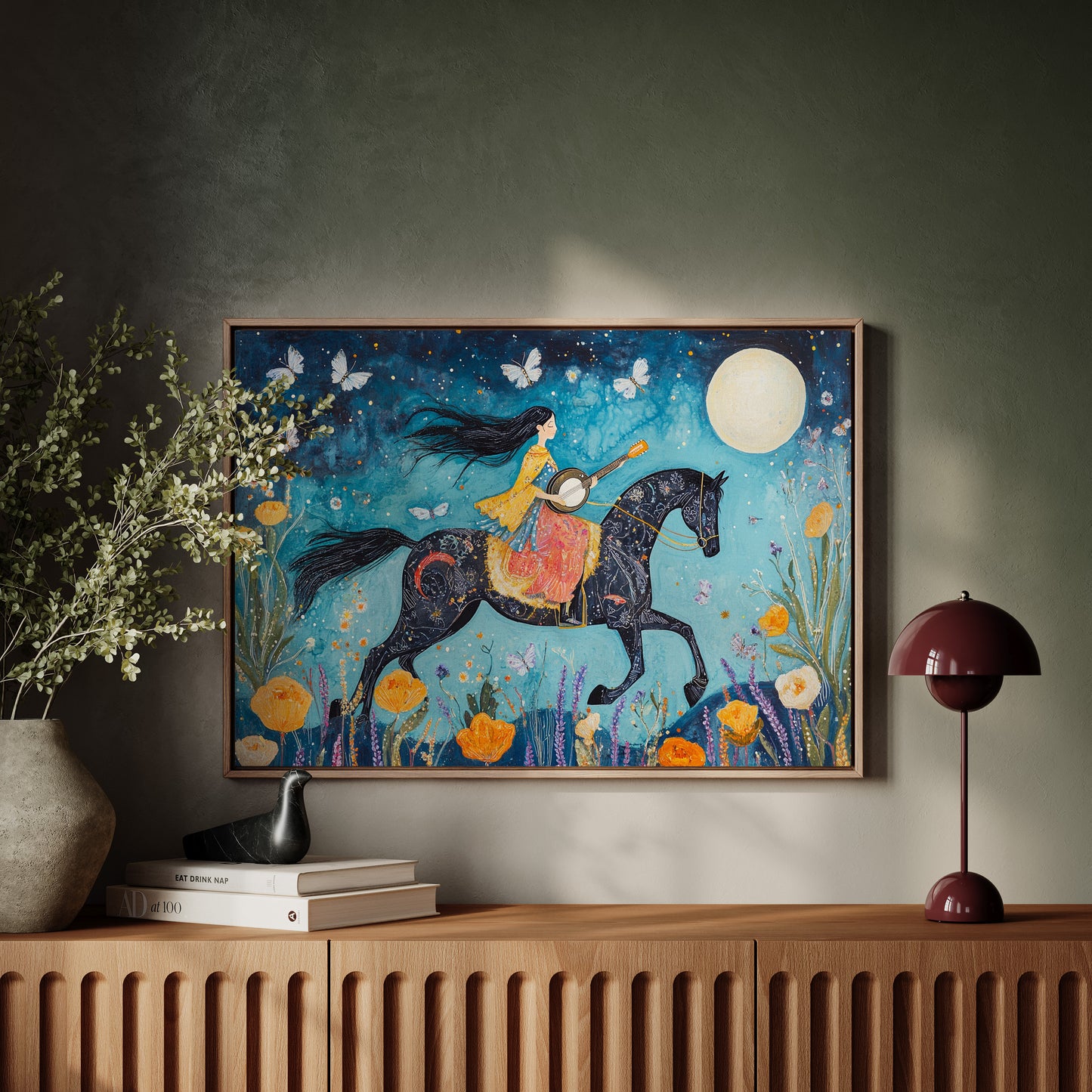 Moonlit Melody on Midnight Horseback