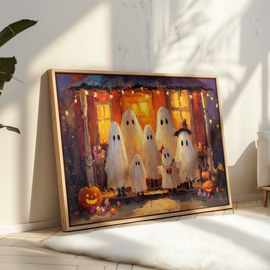 Gathering Under Pumpkin Light