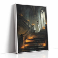 A Bride Among Flickering Lights