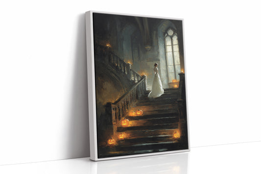 A Bride Among Flickering Lights