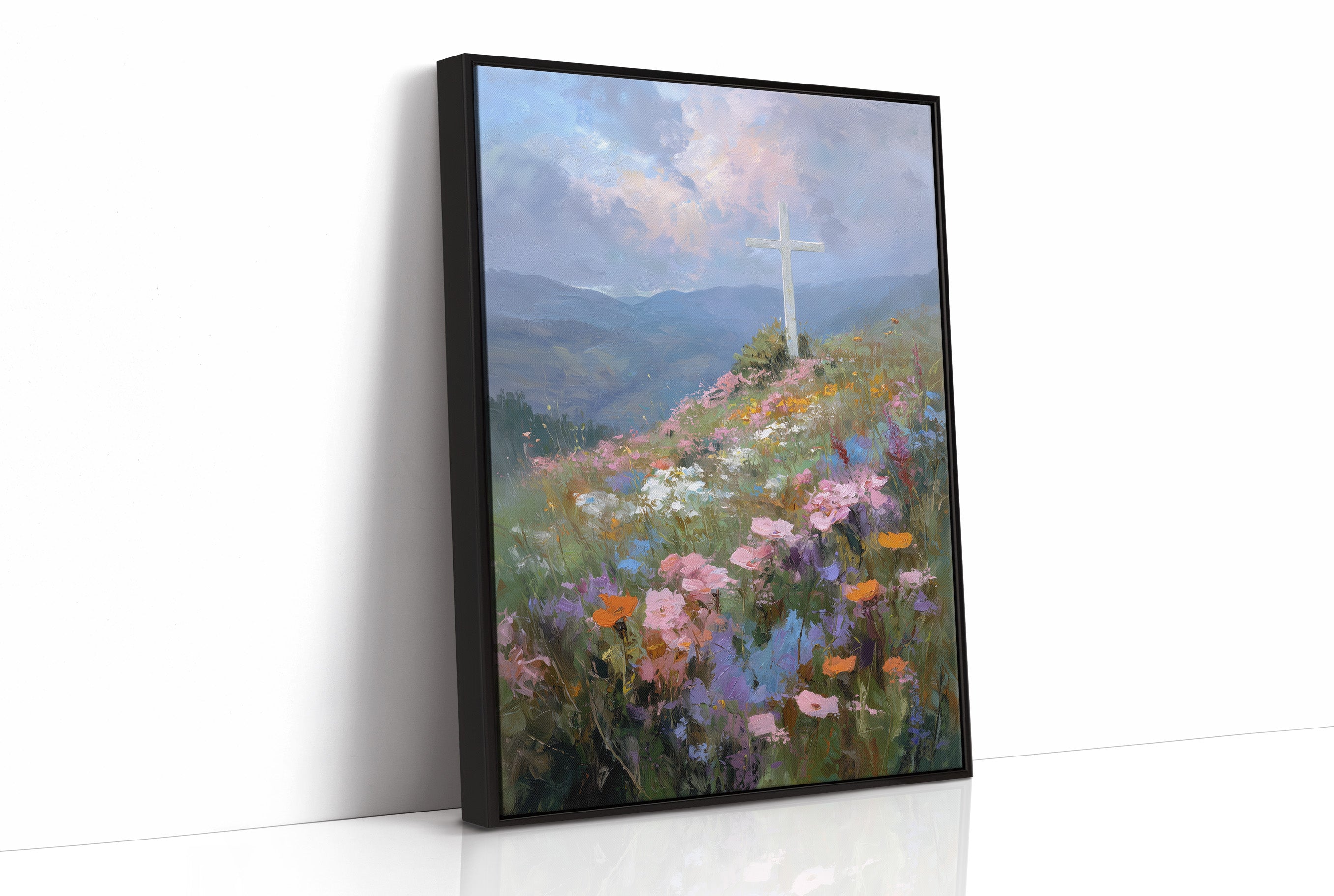 Sacred Summit Blooms Under Pastel Skies