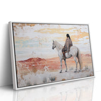 Desert Watcher on White Horse