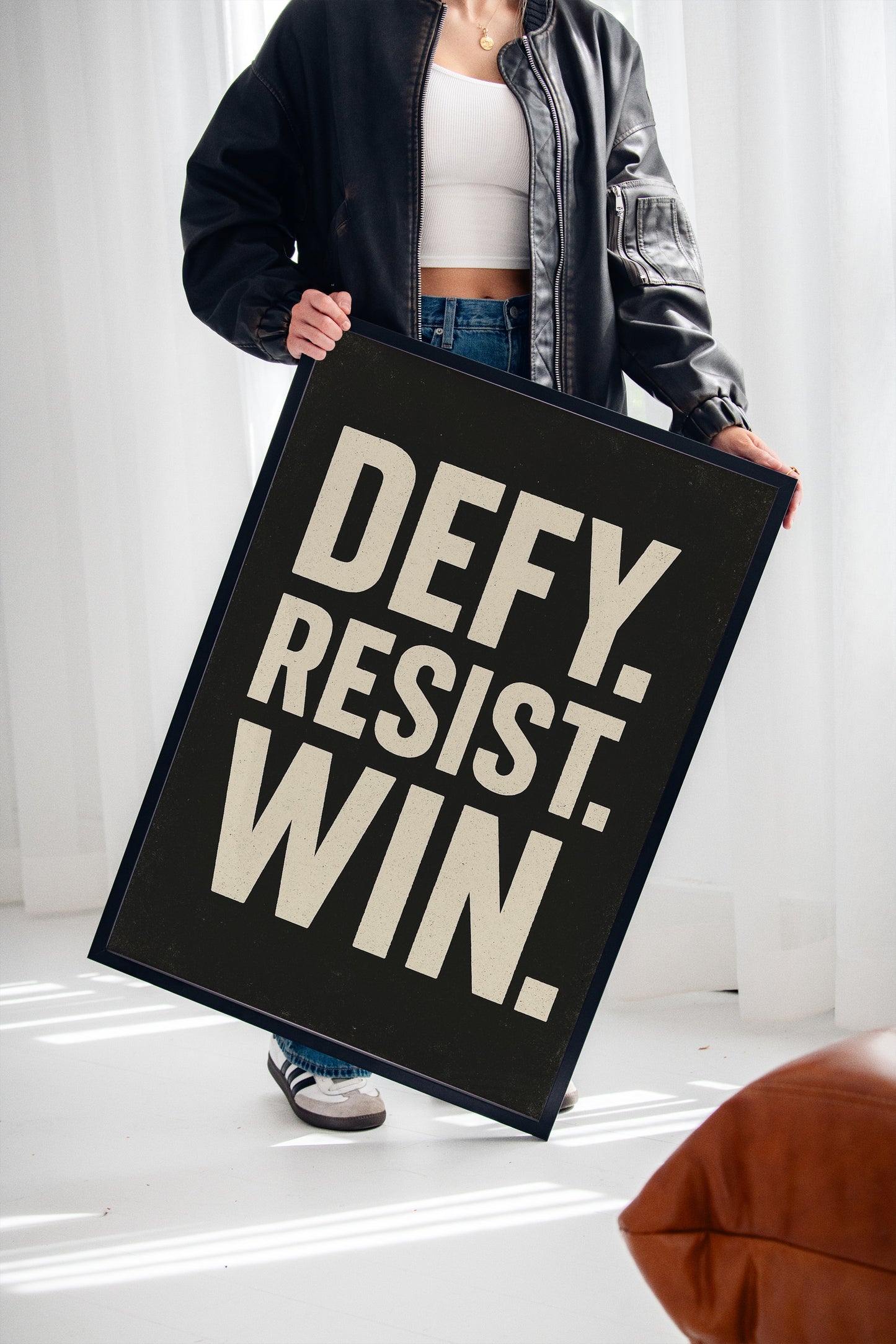 Defy Resist Win Bold Protest Print