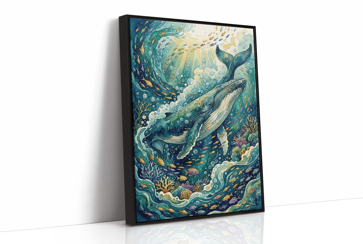 Ocean Giant: Watercolor Humpback Whale Study