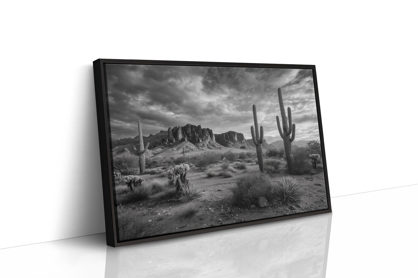 Saguaros Dance Under Storm Clouds