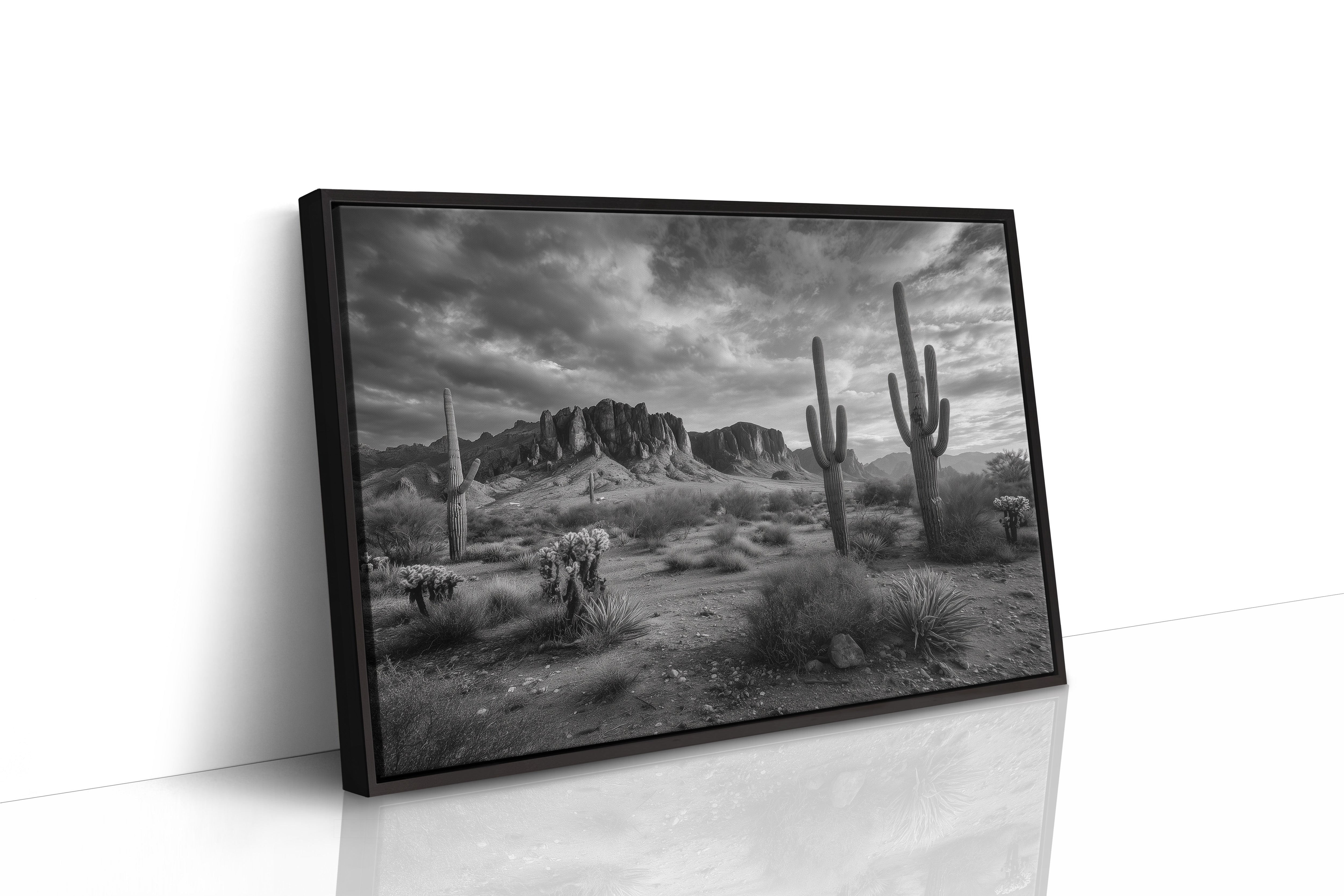 Saguaros Dance Under Storm Clouds