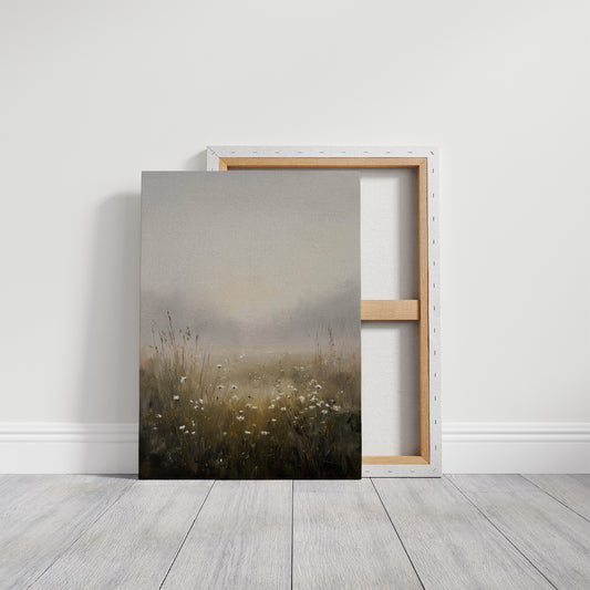 Daisies Linger In Morning Fog
