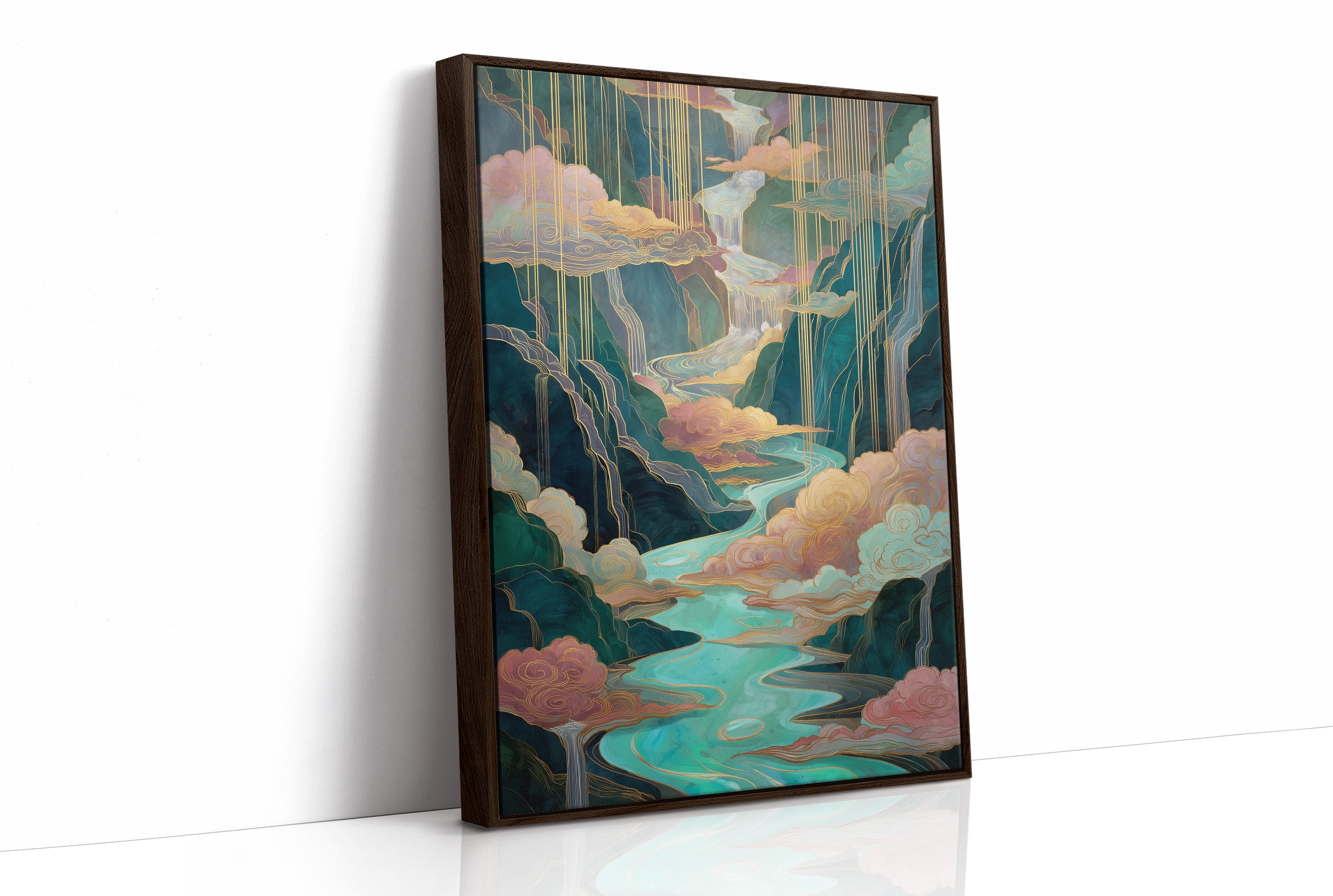 Golden Rain Falls On Turquoise Dreams