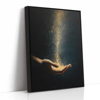 Golden Dust Caught Between Fingertips