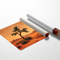 Lone Sentinel Under Amber Sky