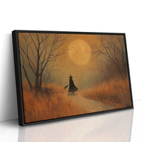 Autumn Path Under Harvest Moon