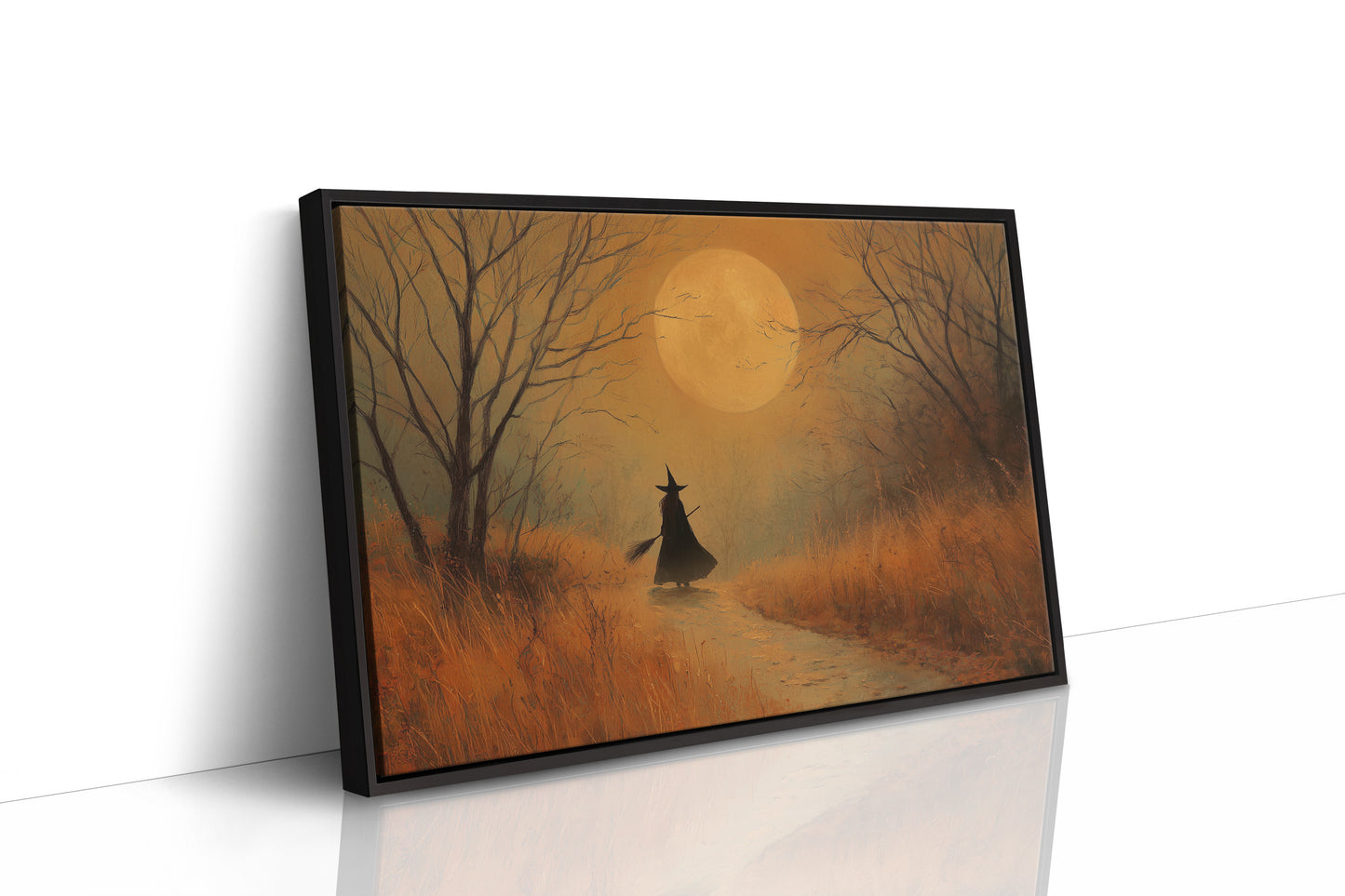 Autumn Path Under Harvest Moon