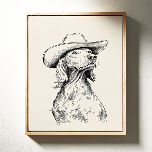 The Canine Cowboy Stands Tall
