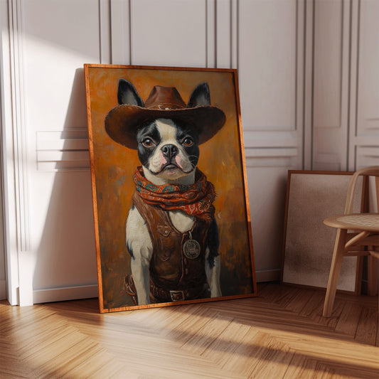 Boston Terrier Cowboy Deputy