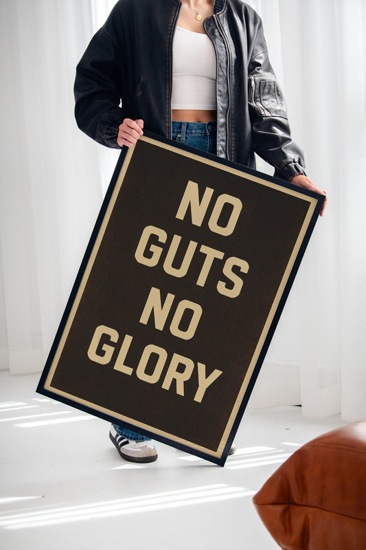 No Guts No Glory Vintage Poster