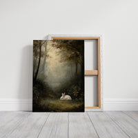 White Rabbit In Forest Haze