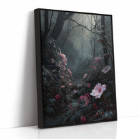 Pink Blooms Defy Misty Darkness