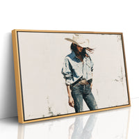 Denim Shirt, White Hat Stance