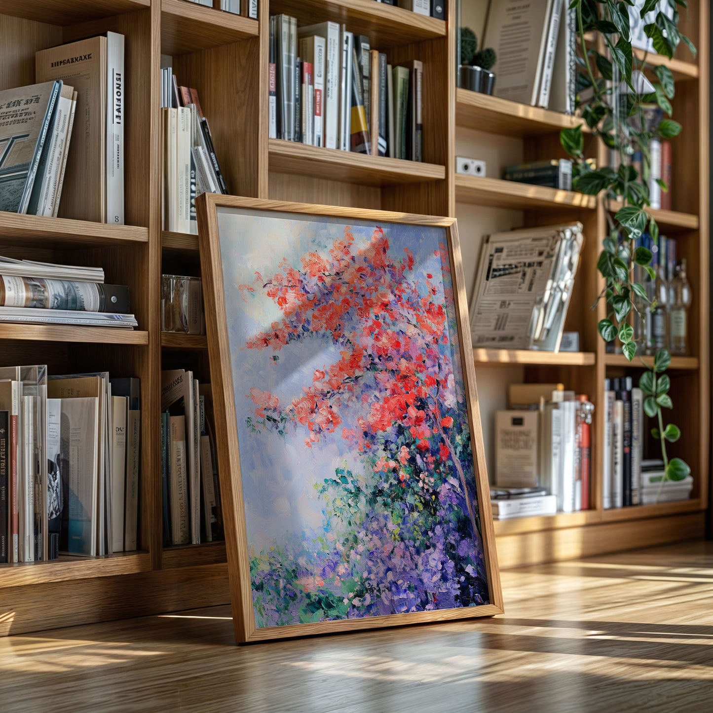 Blossoms Beneath a Vibrant Sky
