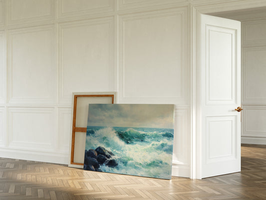 Ocean Swells Dance Against Stone