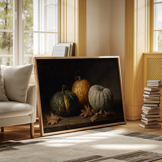 Autumn Gourds Dance With Maple