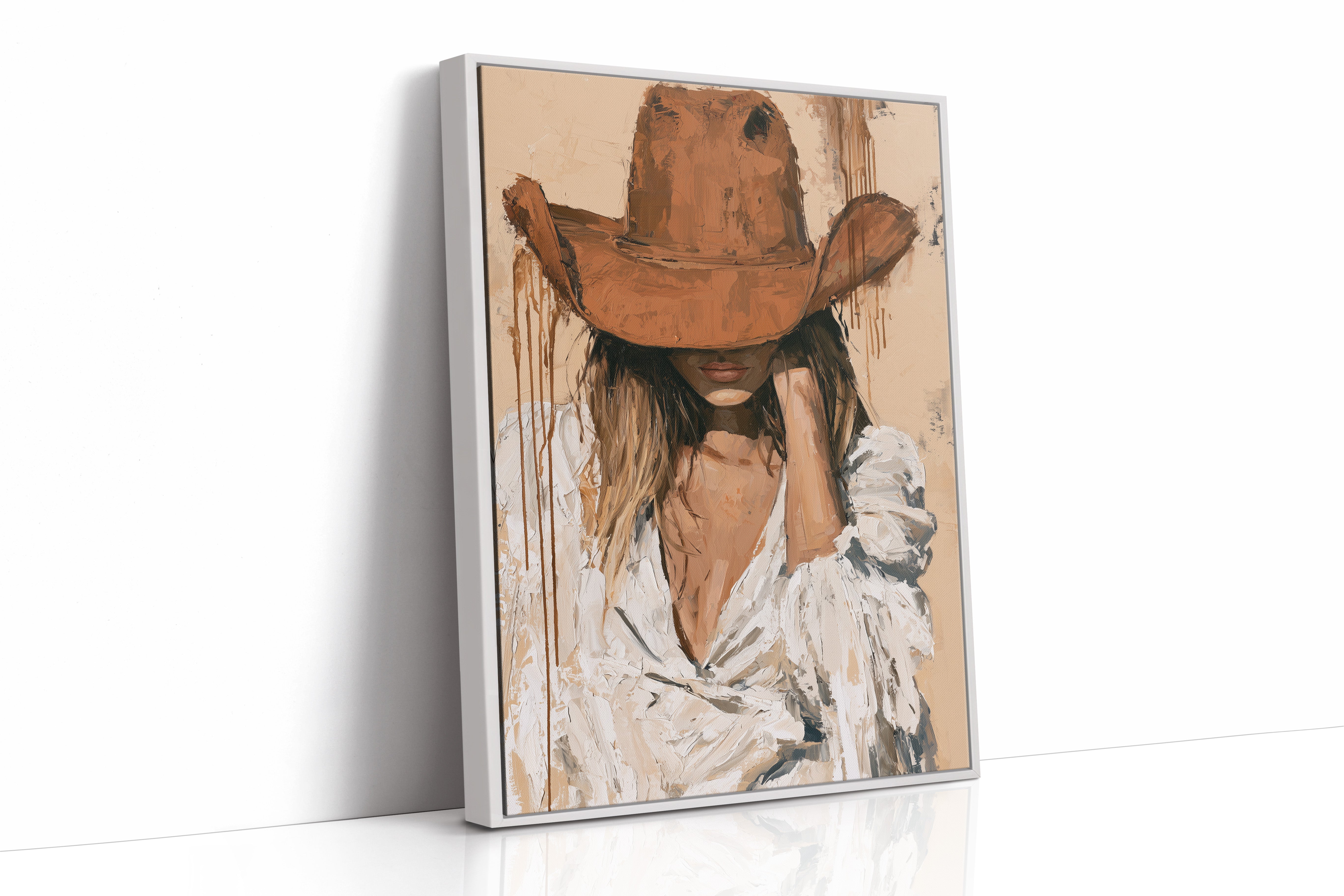 Chin in Hand, Rust Hat