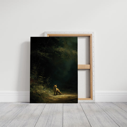 Fox Waits At Forest's Edge