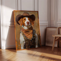 Brittany Spaniel Cowboy in Sunset Bandana