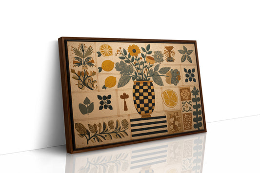 Checkered Vessel Holds Folk Garden Memories