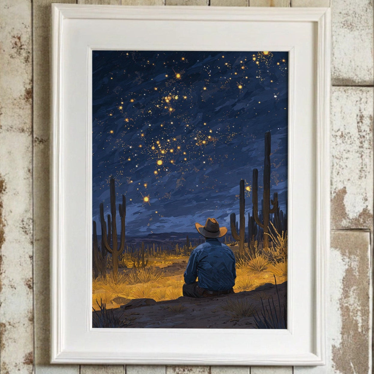 Saguaros Dance Under Desert Stars