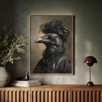 Elegantly Dressed Raven in Lace