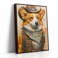 Cowboy Corgi — Close-Up Western Dog Portrait