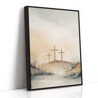 Three Crosses Stand in Sacred Silence