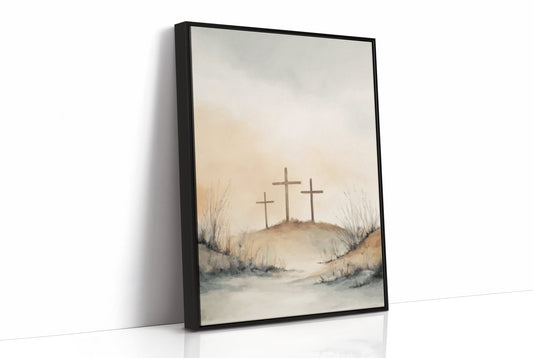Three Crosses Stand in Sacred Silence