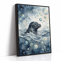 Surface Breath: Watercolor Harbor Seal Study