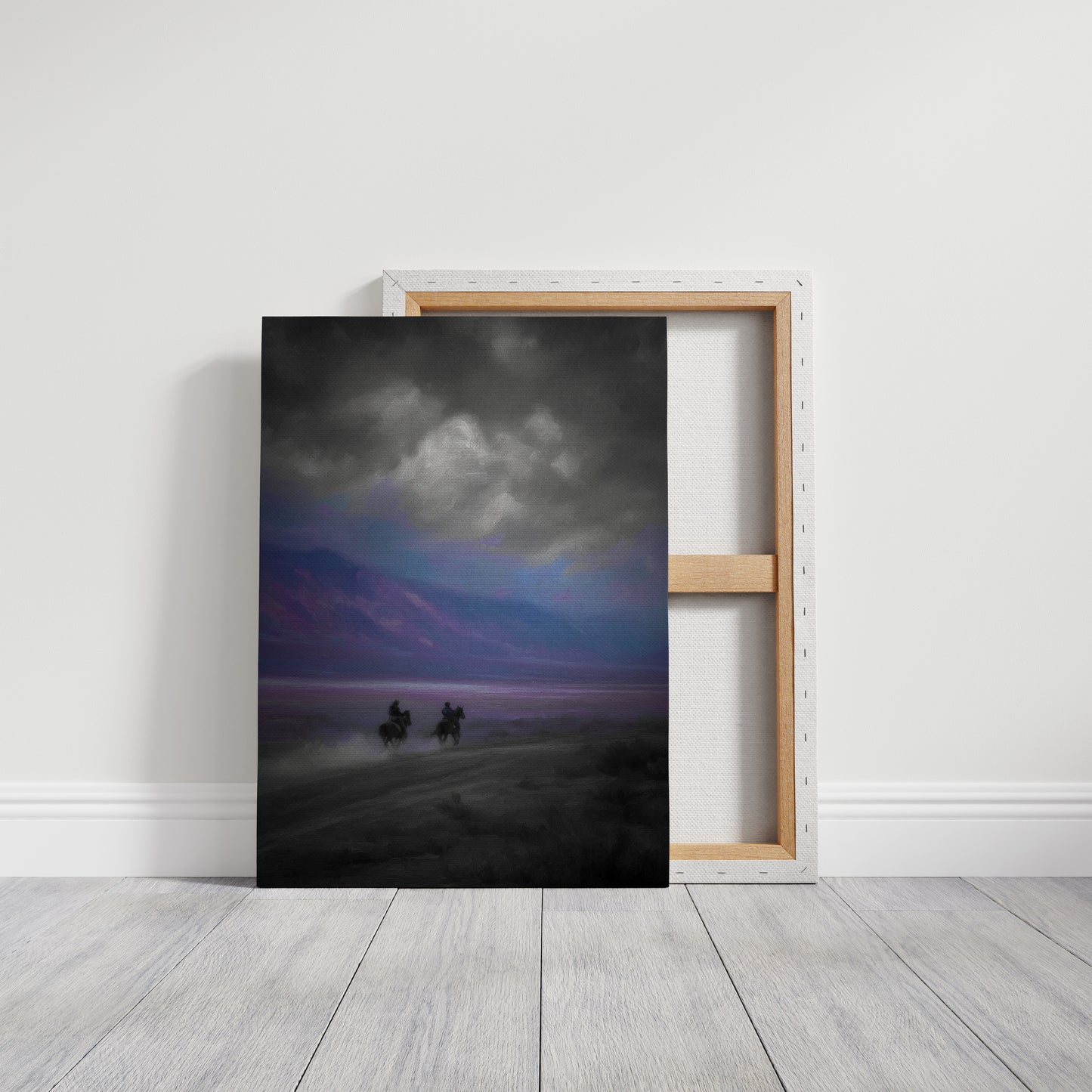 Twilight Riders Beneath Stormy Skies