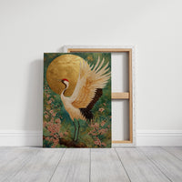 Sacred Crane Greets Golden Dawn
