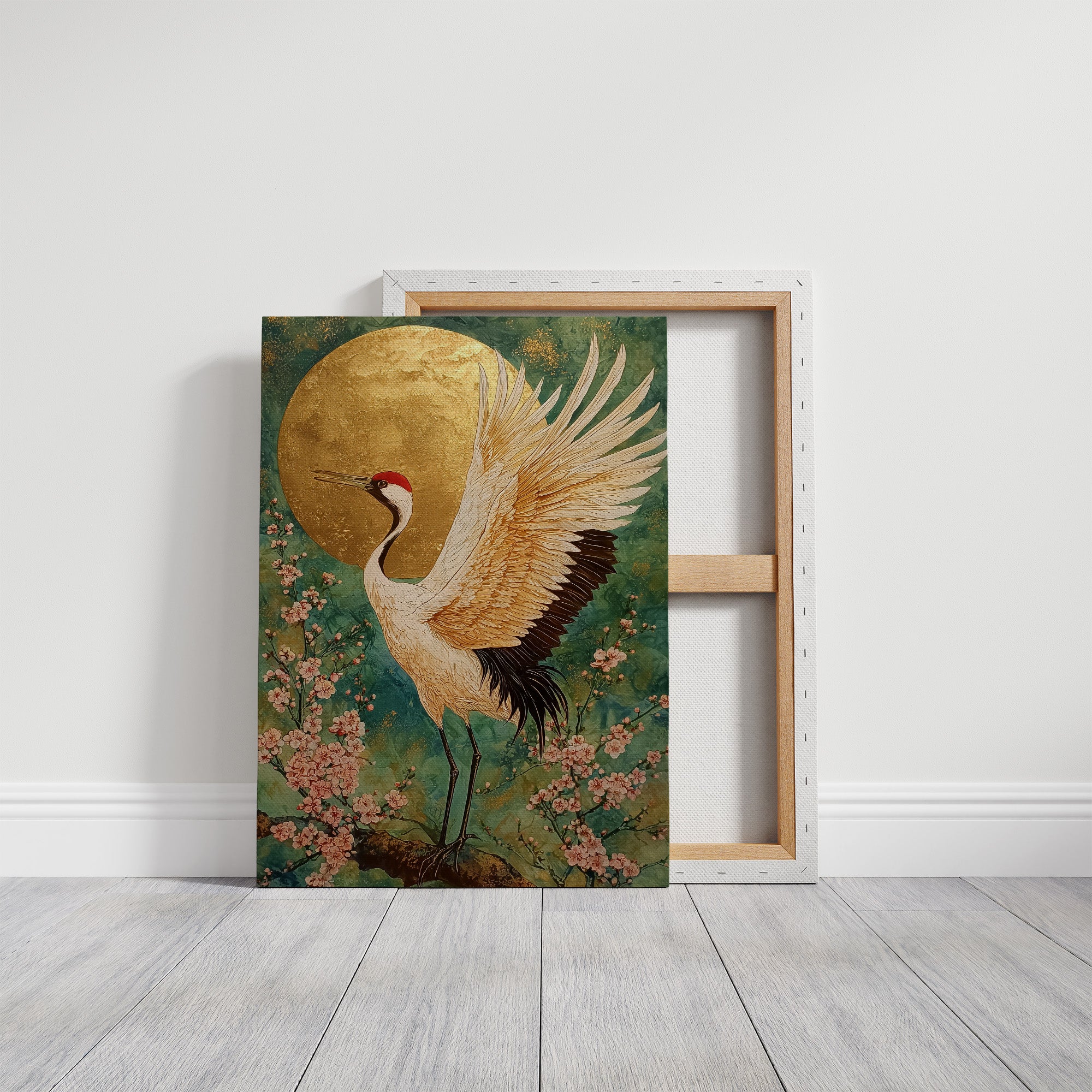 Sacred Crane Greets Golden Dawn