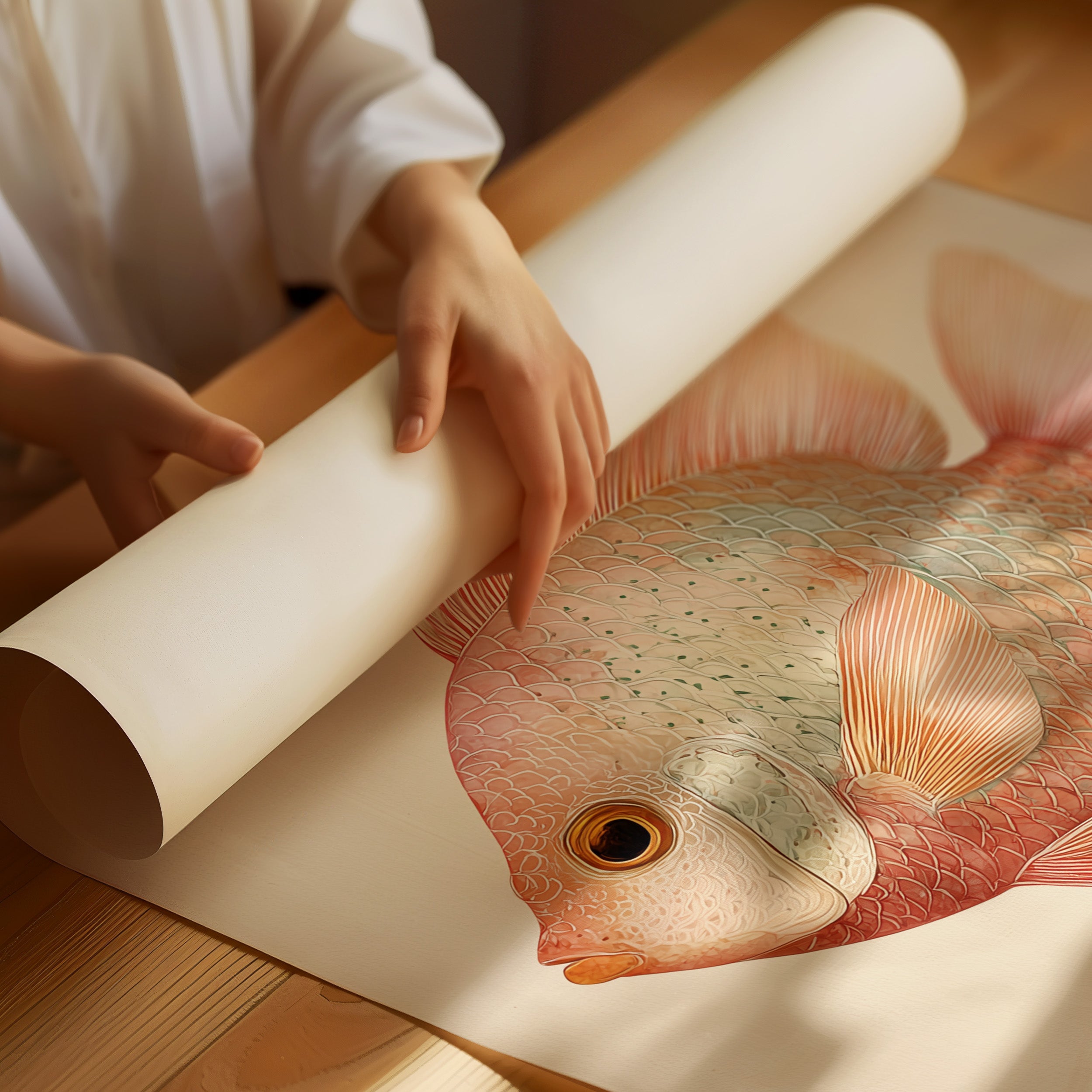 Coral Reef Nobility: Portrait in Blush
