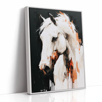 White Stallion in Amber Light
