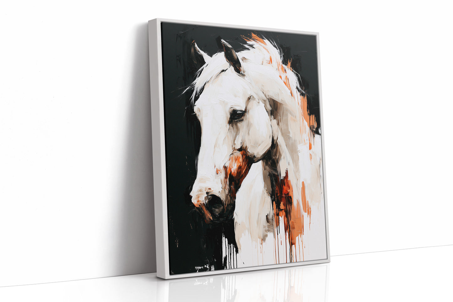 White Stallion in Amber Light
